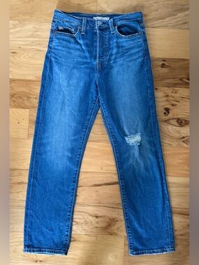 Levi's Wedgie Straight Jeans Womens Size 28 Blue High Rise Medium Wash